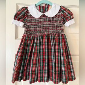 TBBC Plaid Smocked Dress with Peter Pan Collar, 2T